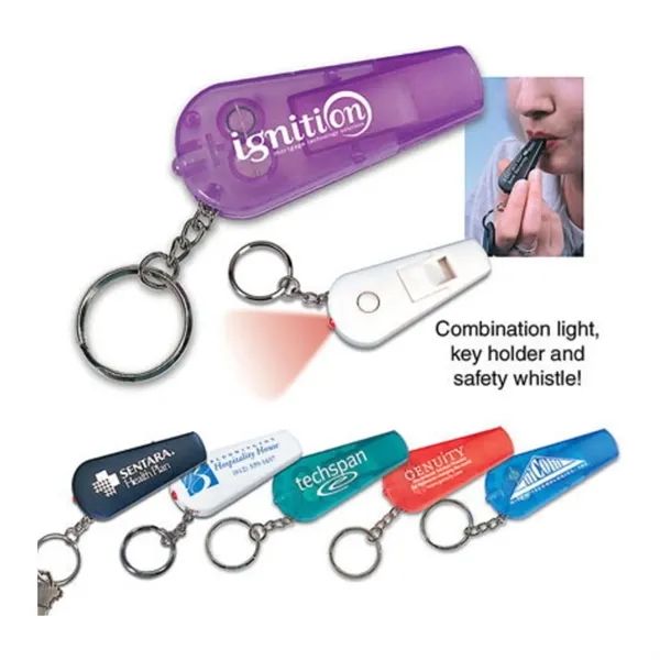 Safety Whistle Flashlight Keychain - Safety Whistle Flashlight Keychain - Image 0 of 3