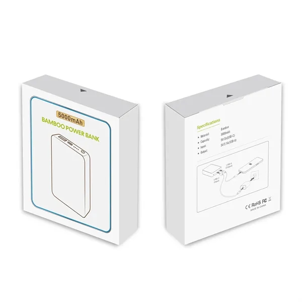 Bamboo Power Bank 5000mAh - Bamboo Power Bank 5000mAh - Image 3 of 7