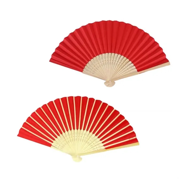 Custom Printing DIY Foldable Handheld Bamboo Paper Fan - Custom Printing DIY Foldable Handheld Bamboo Paper Fan - Image 2 of 5