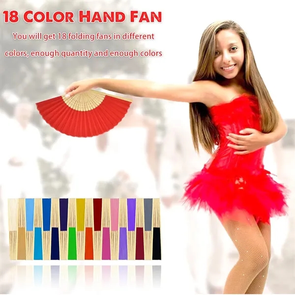 Custom Printing DIY Foldable Handheld Bamboo Paper Fan - Custom Printing DIY Foldable Handheld Bamboo Paper Fan - Image 5 of 5