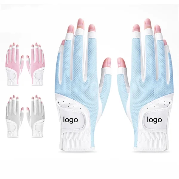 Golf Fingerless Breathable Mesh Sun Protection Gloves - Golf Fingerless Breathable Mesh Sun Protection Gloves - Image 0 of 6