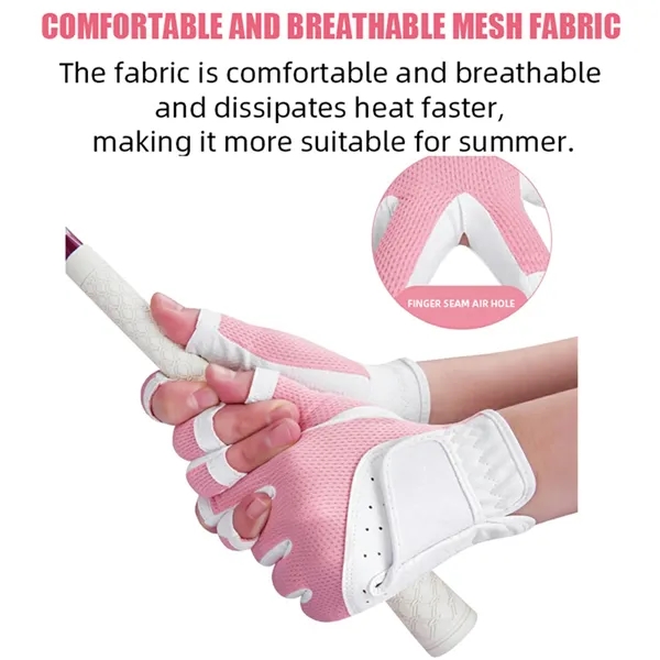 Golf Fingerless Breathable Mesh Sun Protection Gloves - Golf Fingerless Breathable Mesh Sun Protection Gloves - Image 1 of 6
