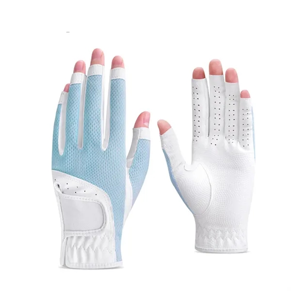 Golf Fingerless Breathable Mesh Sun Protection Gloves - Golf Fingerless Breathable Mesh Sun Protection Gloves - Image 3 of 6