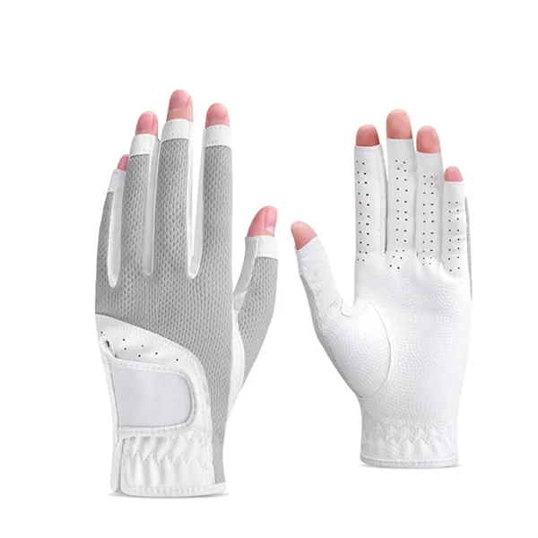 Golf Fingerless Breathable Mesh Sun Protection Gloves - Golf Fingerless Breathable Mesh Sun Protection Gloves - Image 5 of 6