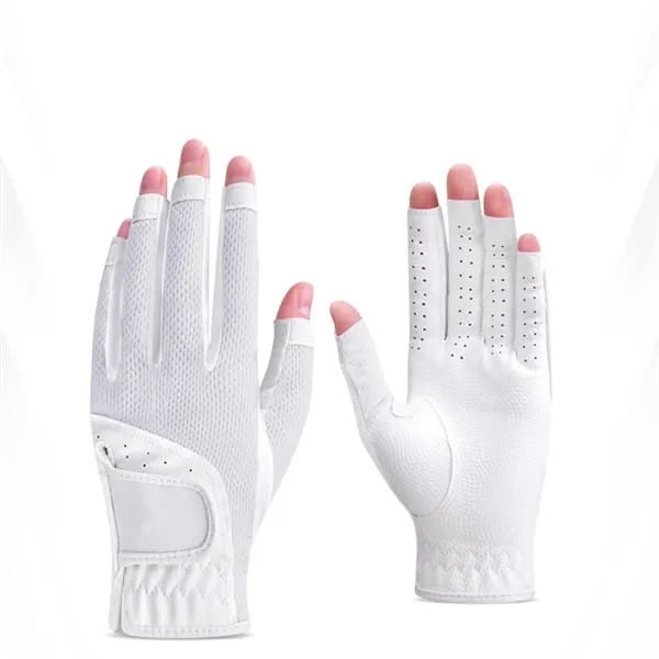 Golf Fingerless Breathable Mesh Sun Protection Gloves - Golf Fingerless Breathable Mesh Sun Protection Gloves - Image 6 of 6