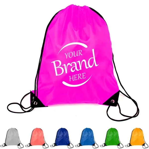 210D Polyester Cinch Drawstring Backpack - 210D Polyester Cinch Drawstring Backpack - Image 0 of 7