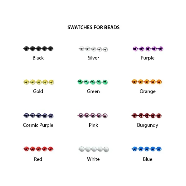 USA Made 1/8" Round Vinyl Medallion Beads - USA Made 1/8" Round Vinyl Medallion Beads - Image 2 of 2