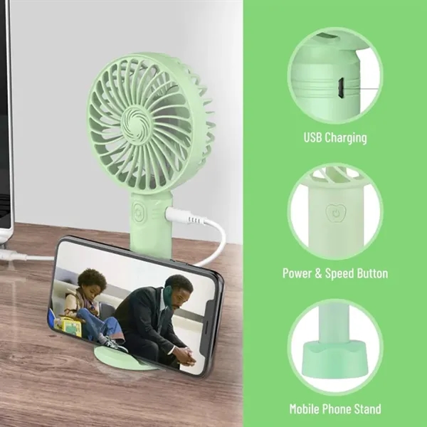Usb Rechargeable Handheld Fan - Usb Rechargeable Handheld Fan - Image 2 of 4
