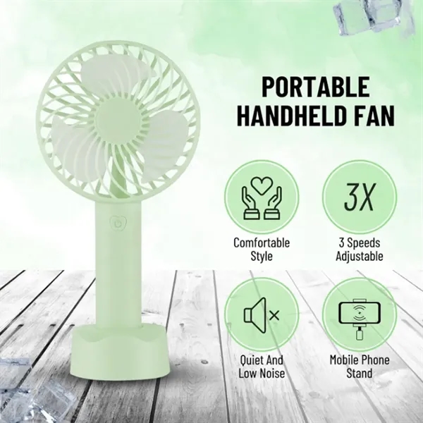 Usb Rechargeable Handheld Fan - Usb Rechargeable Handheld Fan - Image 4 of 4