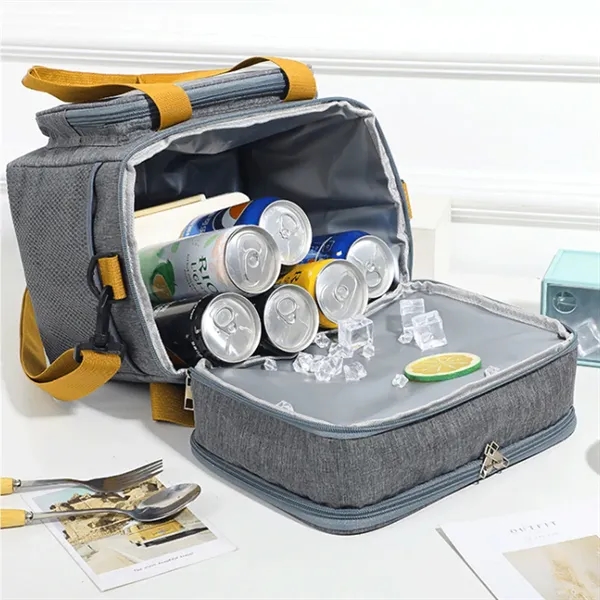 Double-Layer Insulated Lunch Bag - Double-Layer Insulated Lunch Bag - Image 2 of 4