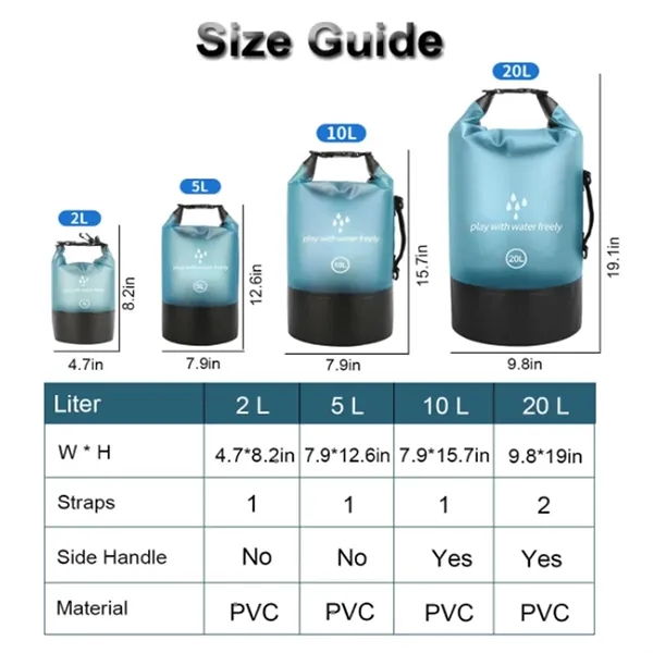 2 Pieces Waterproof Dry Bag - 2 Pieces Waterproof Dry Bag - Image 1 of 5