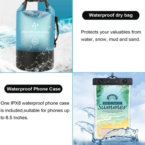 2 Pieces Waterproof Dry Bag - 2 Pieces Waterproof Dry Bag - Image 4 of 5