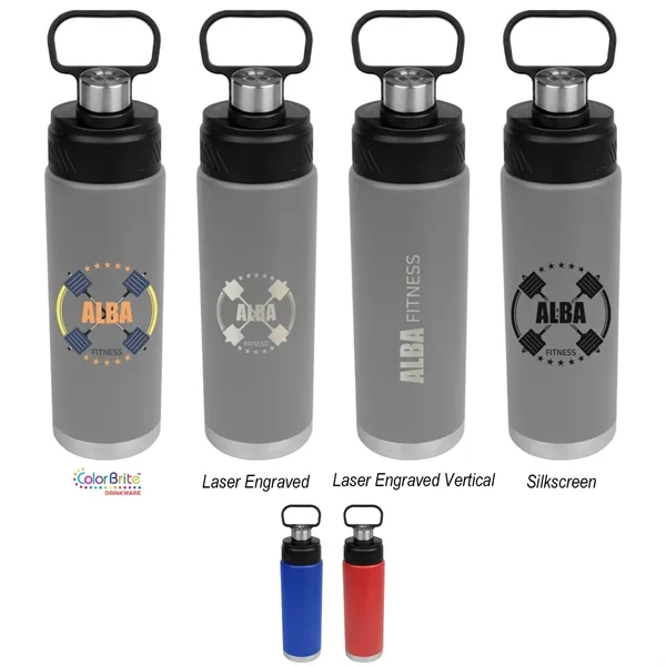 24 Oz. Stainless Steel Leighton Bottle - 24 Oz. Stainless Steel Leighton Bottle - Image 0 of 13