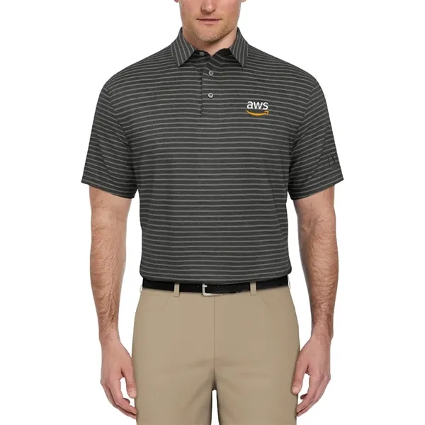 PGA Tour Heather Feeder Stripe Men's Polo - PGA Tour Heather Feeder Stripe Men's Polo - Image 0 of 8