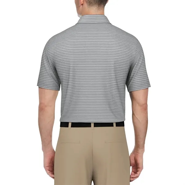 PGA Tour Heather Feeder Stripe Men's Polo - PGA Tour Heather Feeder Stripe Men's Polo - Image 4 of 8