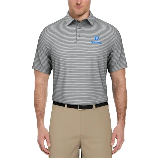 PGA Tour Heather Feeder Stripe Men's Polo - PGA Tour Heather Feeder Stripe Men's Polo - Image 3 of 8