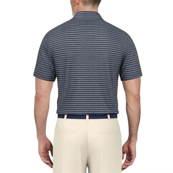 PGA Tour Heather Feeder Stripe Men's Polo - PGA Tour Heather Feeder Stripe Men's Polo - Image 7 of 8