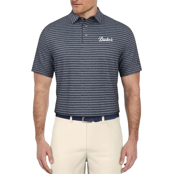 PGA Tour Heather Feeder Stripe Men's Polo - PGA Tour Heather Feeder Stripe Men's Polo - Image 6 of 8