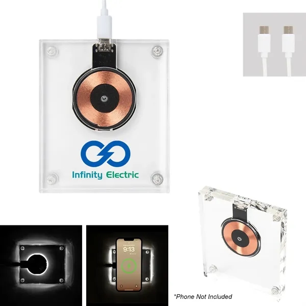 15W Acrylic Light Up Wireless Charger - 15W Acrylic Light Up Wireless Charger - Image 3 of 3