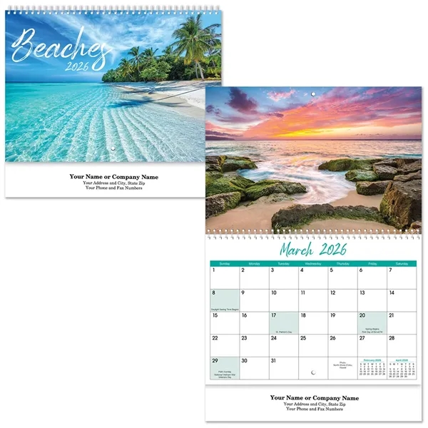 Beaches Spiral Wall Calendar - Beaches Spiral Wall Calendar - Image 0 of 1