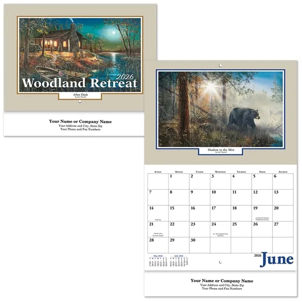 Woodland Retreat Stapled Wall Calendar - Woodland Retreat Stapled Wall Calendar - Image 0 of 2