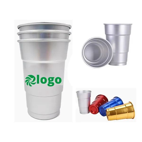 16 Oz Reusable Aluminum Beer Mug - 16 Oz Reusable Aluminum Beer Mug - Image 0 of 3
