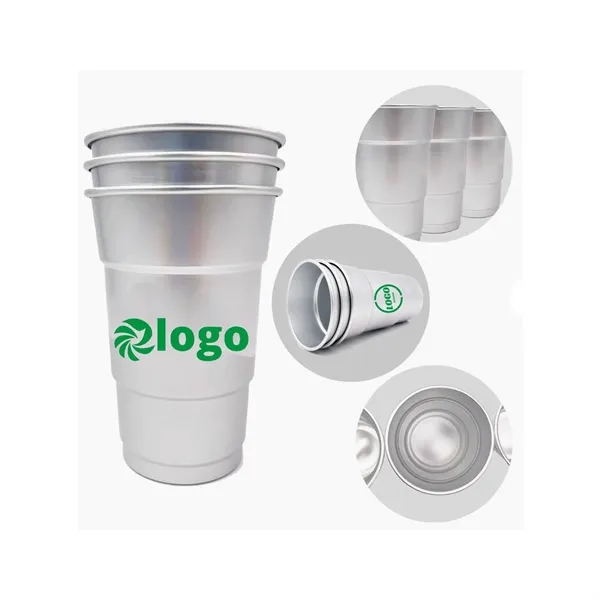 16 Oz Reusable Aluminum Beer Mug - 16 Oz Reusable Aluminum Beer Mug - Image 1 of 3