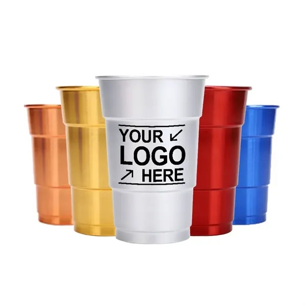 16 Oz Reusable Aluminum Beer Mug - 16 Oz Reusable Aluminum Beer Mug - Image 2 of 3