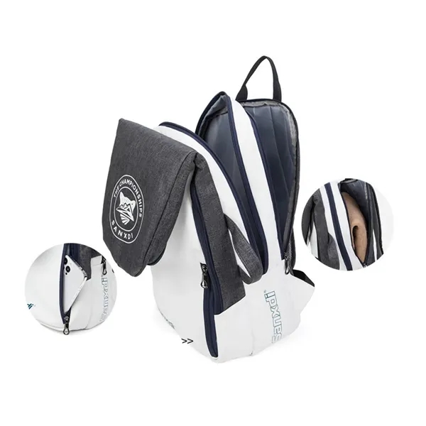 Multifunctional Outdoor Sports Tennis Bag with Shoe Packet - Multifunctional Outdoor Sports Tennis Bag with Shoe Packet - Image 3 of 8