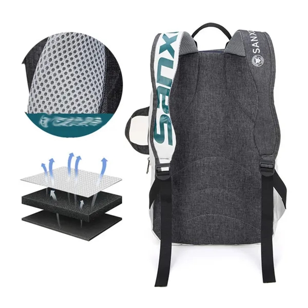 Multifunctional Outdoor Sports Tennis Bag with Shoe Packet - Multifunctional Outdoor Sports Tennis Bag with Shoe Packet - Image 6 of 8