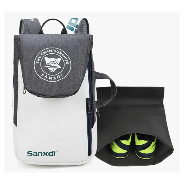 Multifunctional Outdoor Sports Tennis Bag with Shoe Packet - Multifunctional Outdoor Sports Tennis Bag with Shoe Packet - Image 7 of 8