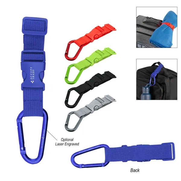 Adjustable Buckle Strap With Carabiner - Adjustable Buckle Strap With Carabiner - Image 0 of 15