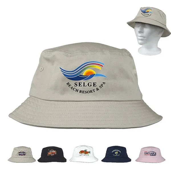 Full Color Imprint Cotton Bucket Hat - Full Color Imprint Cotton Bucket Hat - Image 0 of 50