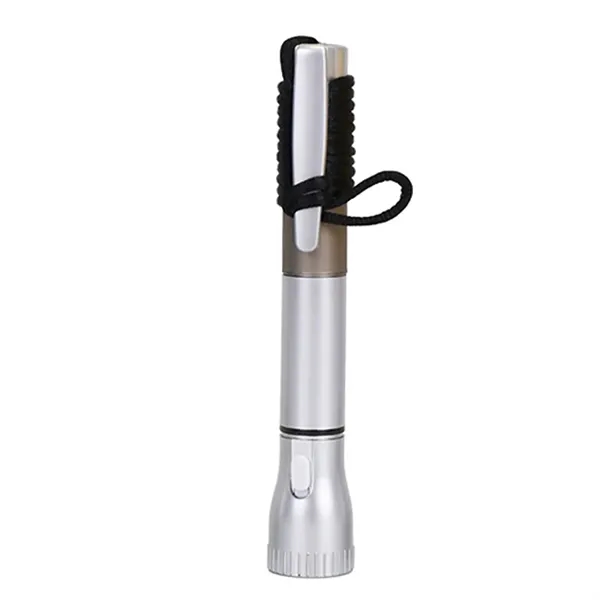 LED Flashlight Light-up Ballpoint Pen With Lanyard - LED Flashlight Light-up Ballpoint Pen With Lanyard - Image 2 of 2