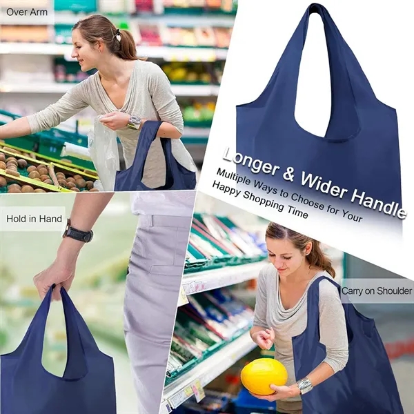 Large Foldable Reusable Grocery Bag - Large Foldable Reusable Grocery Bag - Image 5 of 6