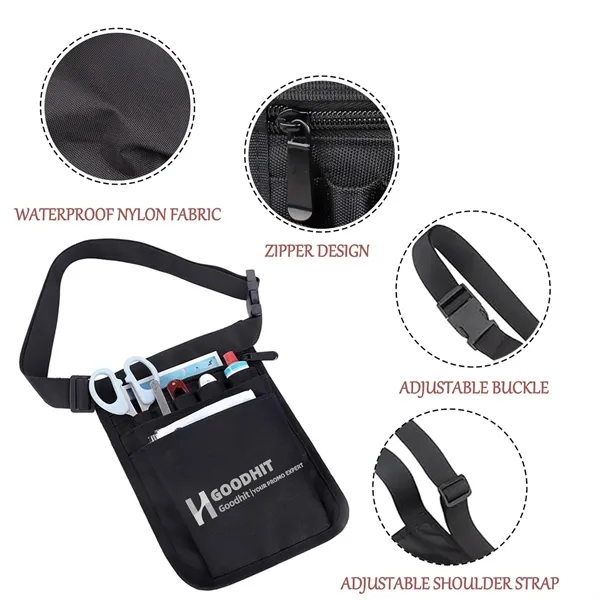 Nylon Nursing Fanny Pack Nurse Tool Organizer Pouch - Nylon Nursing Fanny Pack Nurse Tool Organizer Pouch - Image 2 of 3