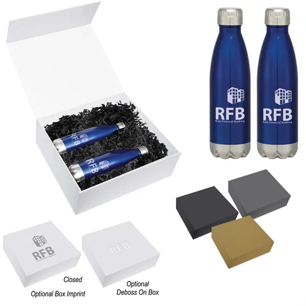 16 Oz. Swiggy Stainless Steel Bottle Gift Set - 16 Oz. Swiggy Stainless Steel Bottle Gift Set - Image 1 of 9