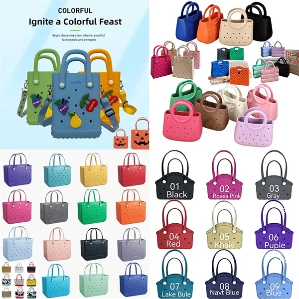 EVA Durable Waterproof Travel Beach Pool Bag Rubber Tote - EVA Durable Waterproof Travel Beach Pool Bag Rubber Tote - Image 0 of 0