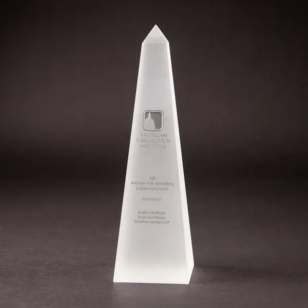 Crystal Obelisk Frosted Sand Carved Award - Crystal Obelisk Frosted Sand Carved Award - Image 0 of 0