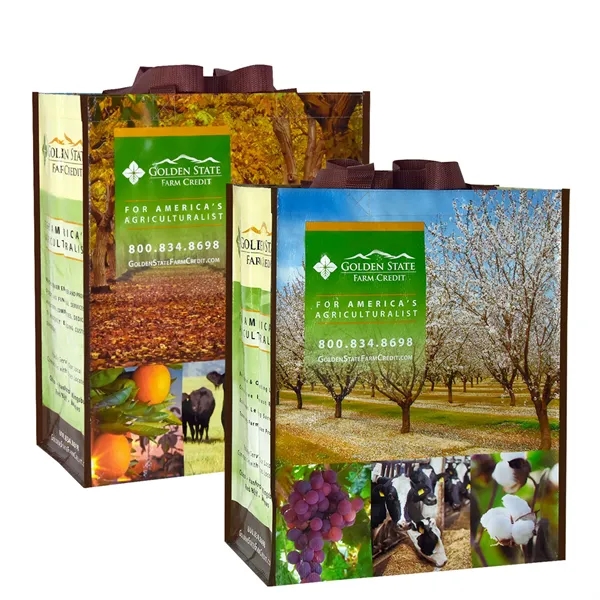 Custom Full-Color 145g Laminated Woven Grocery Bag - Custom Full-Color 145g Laminated Woven Grocery Bag - Image 0 of 0