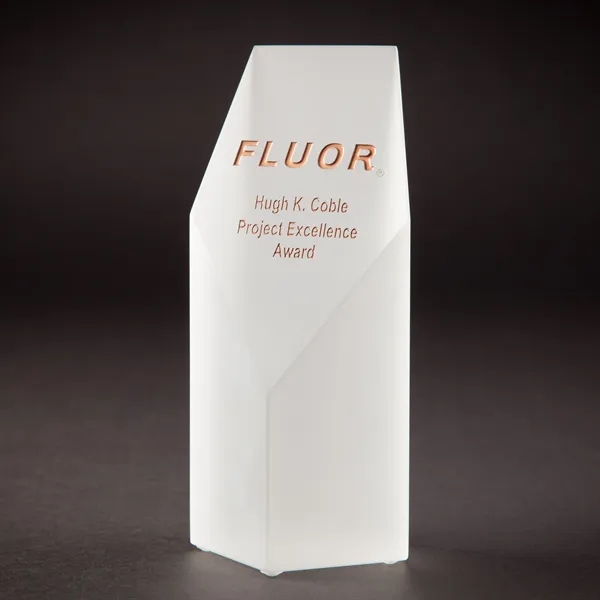 Crystal Sand Frosted Carved Pentagon Award - Crystal Sand Frosted Carved Pentagon Award - Image 0 of 0
