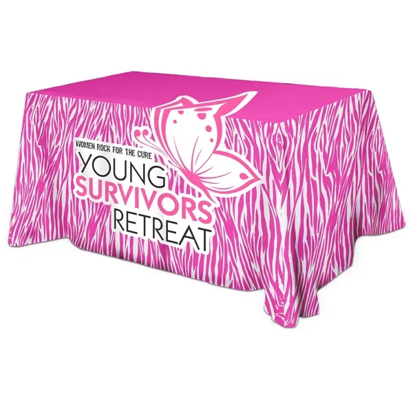 All Over Full Color Table Cover 3-sided, fits 6' table - All Over Full Color Table Cover 3-sided, fits 6' table - Image 2 of 5