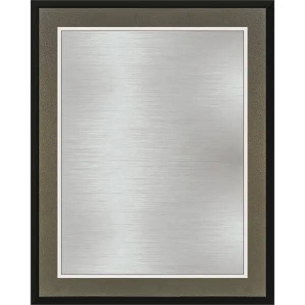 Modern Charcoal Plaque With Silver Plate - Modern Charcoal Plaque With Silver Plate - Image 0 of 1