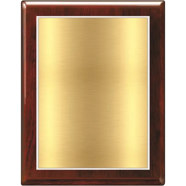 Rosewood Piano Finish Plaque With Gold Plate - Rosewood Piano Finish Plaque With Gold Plate - Image 0 of 1