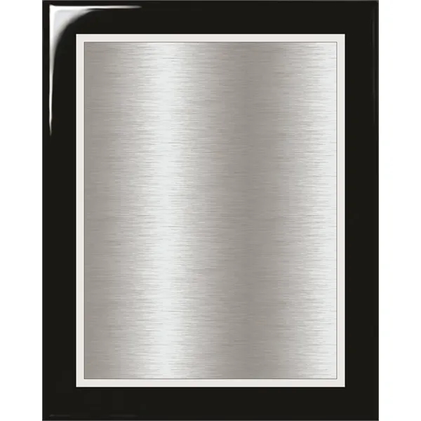 Black Piano Finish Plaque With Silver Plate - Black Piano Finish Plaque With Silver Plate - Image 0 of 1