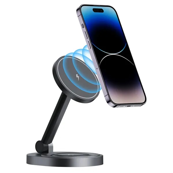 Wireless Charger 2In1 Fast Magnetic Charging Station - Wireless Charger 2In1 Fast Magnetic Charging Station - Image 3 of 4
