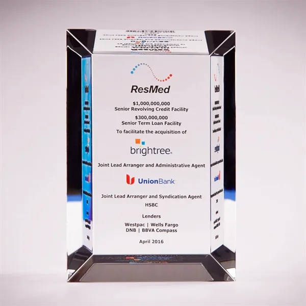 V-Groove Crystal Award