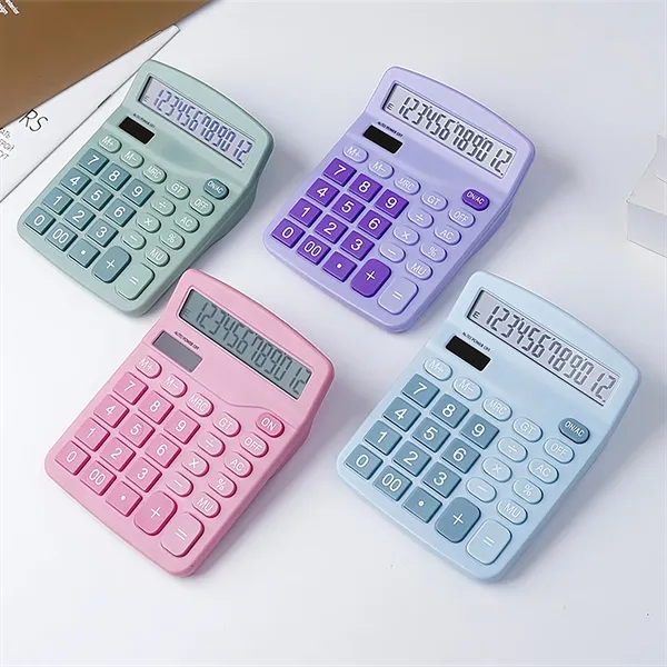 Custom Dual-Power 12-Digit Large Display Desktop Calculator - Custom Dual-Power 12-Digit Large Display Desktop Calculator - Image 3 of 7