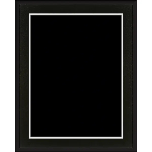 Modern Black Plaque With Blk & Silver Plate - Modern Black Plaque With Blk & Silver Plate - Image 0 of 1