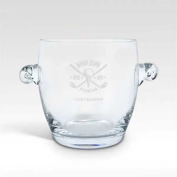 Coronet Crystal Ice Bucket - Etched - Hand Blown